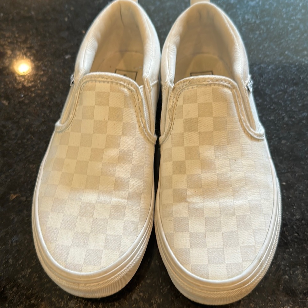 White kids Vans